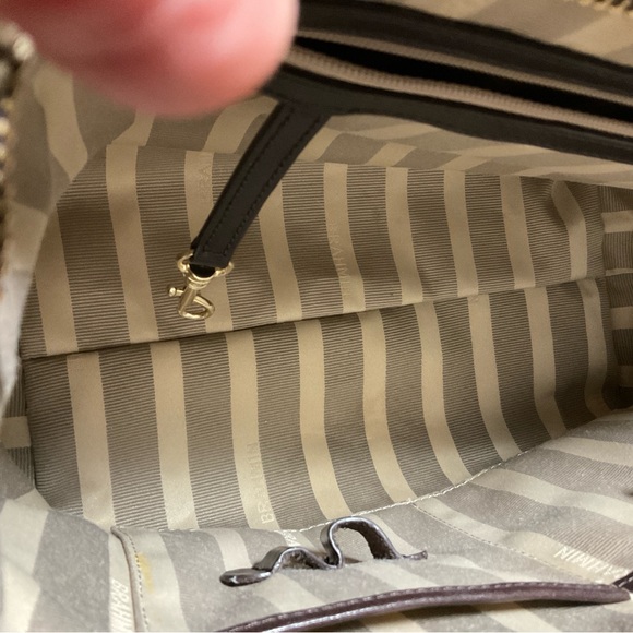 *FIRM* EXCELLENT BRAHMIN MINI ARNO PECAN ivory & ?  CROSSBODY / HANDBAG - Picture 6 of 11